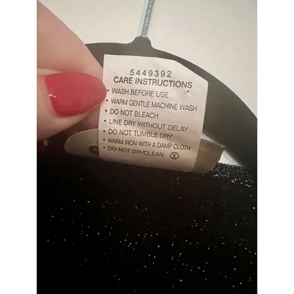 Expression Black And Silver Glitter Metallic Open Front Short Cardigan Size 12 - Picture 6 of 6